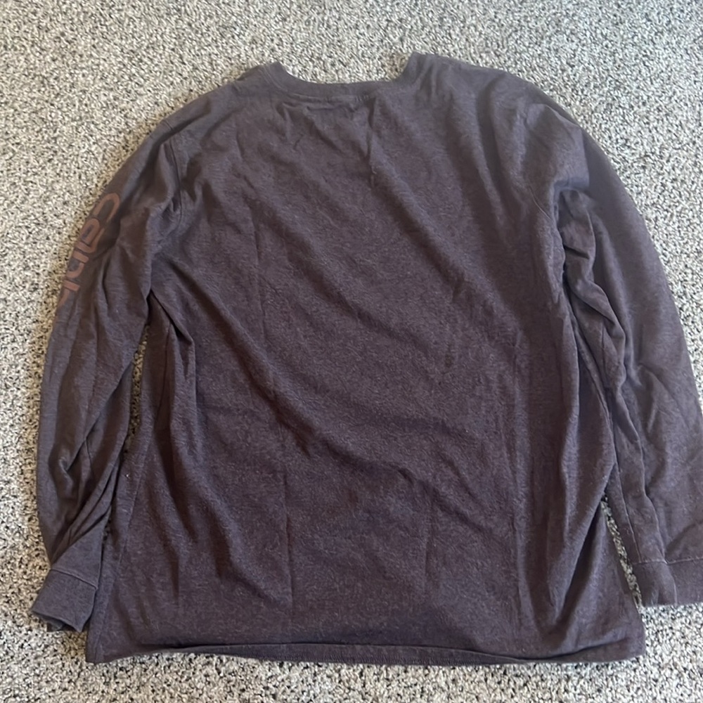 2x Carhartt Long Sleeve Loose Fit size Large heather women’s shirts thick cotton - Picture 6 of 6